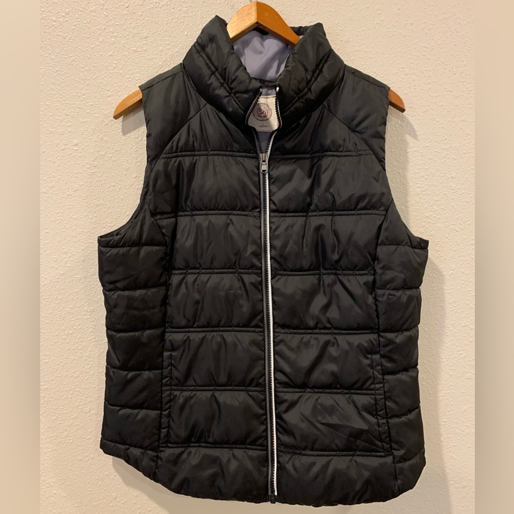 SO Black Puffer Vest